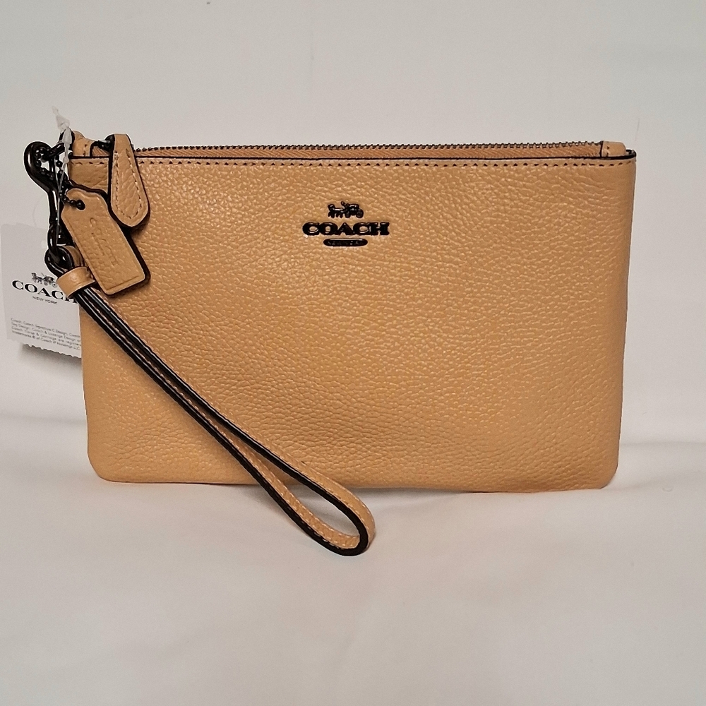 Coach Tan Wristlet NWT
